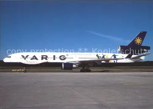 Flugzeuge Zivil Varig McDDonnell Douglas MD 11 PP VTI c n 48456 494 Kat. Airplanes Avions