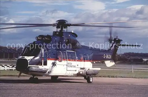 Hubschrauber Helikopter British International Helicopters Aerospatiale AS332L Super Puma  Kat. Flug