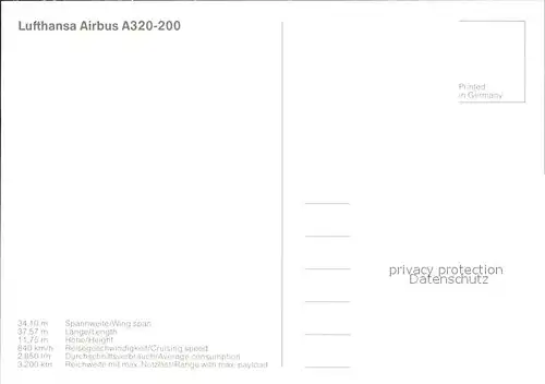 Lufthansa Airbus A320 200 Kat. Flug