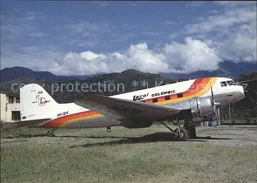 Flugzeuge Zivil LACOL Colombia DC 3 C 47DL HK 124 c n 4349 Kat. Airplanes Avions