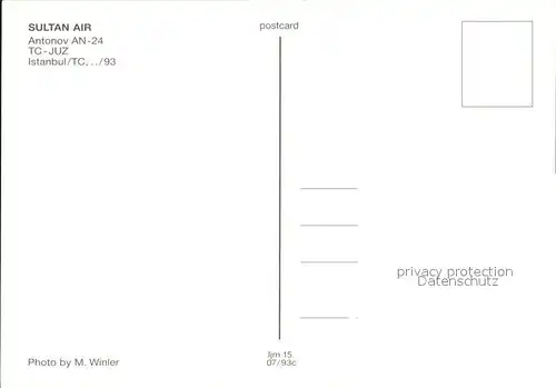 Flugzeuge Zivil Sultan Air Antonov AN 24 TC JUZ Kat. Airplanes Avions