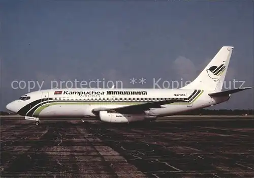 Flugzeuge Zivil Kampuchea Airlines Boeing 737 247 N470TA c n 19611 Kat. Airplanes Avions