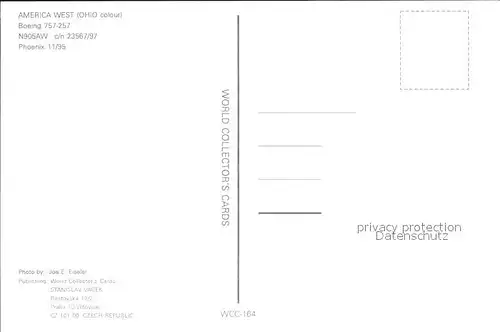 Flugzeuge Zivil America West Ohio Colour Boeing 757 257 N905AW c n 23567 97 Kat. Airplanes Avions