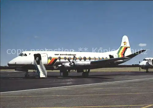 Flugzeuge Zivil Air Zimbabwe Vickers Viscount 839 Z WGB cn 436  Kat. Airplanes Avions