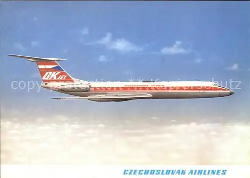 Flugzeuge Zivil CSA Czechoslovak Airlines Tupolev Tu 134A Kat. Airplanes Avions