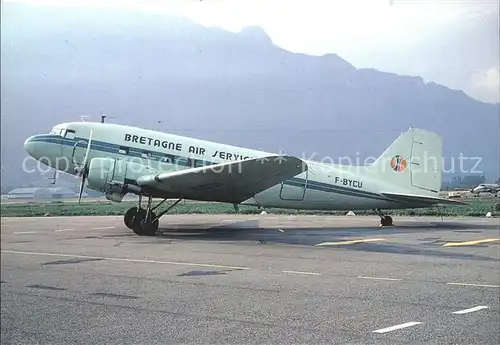 Flugzeuge Zivil Bretagne Air Service DC 3 F BYCU  Kat. Airplanes Avions