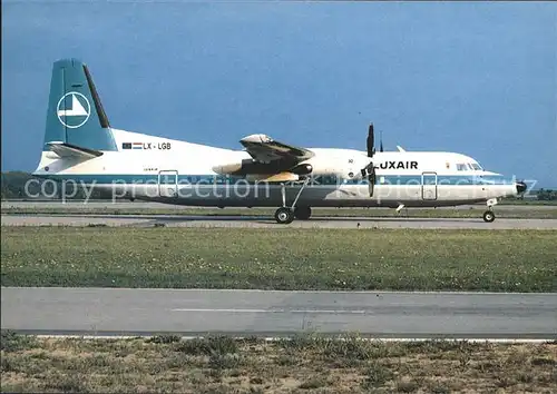 Flugzeuge Zivil Luxair Fokker 50 LX LGB  Kat. Airplanes Avions