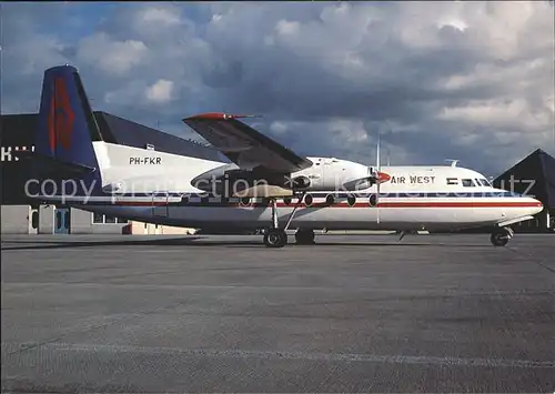 Flugzeuge Zivil Air West Fokker F27 Mk200 c n 10321 Kat. Airplanes Avions