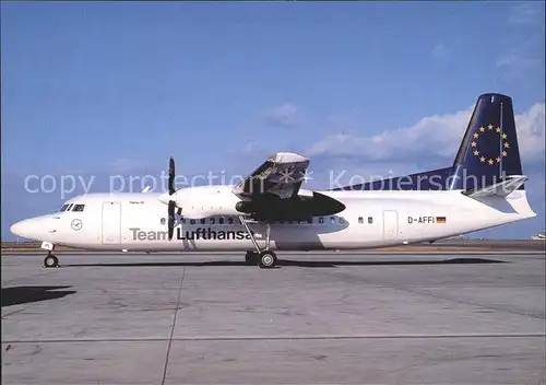 Lufthansa Fokker 50 D AFFI c n 20272  Kat. Flug