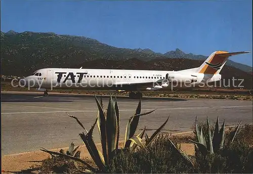 Flugzeuge Zivil TAT Fokker 100 F GIOA  Kat. Airplanes Avions