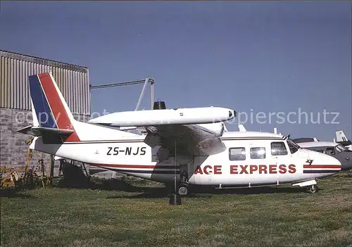 Flugzeuge Zivil Ace Express Piaggio P 166S Albatross ZS NJS c n 454 Kat. Airplanes Avions