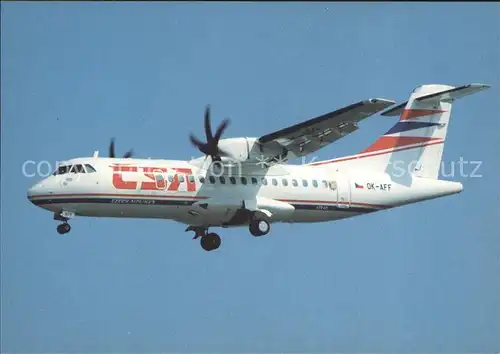 Flugzeuge Zivil CSA Aerospatiale Alenia ATR42 400 OK AFF cn 491 Kat. Airplanes Avions