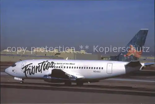 Flugzeuge Zivil Frontier Fawn Boeing 737 201 N214AU c n 20214 172 Kat. Airplanes Avions