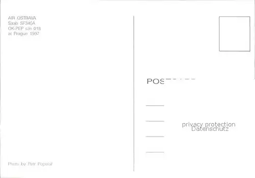 Flugzeuge Zivil Air Ostrava Saab SF340A OK PEP c n 018 Skoda  Kat. Airplanes Avions