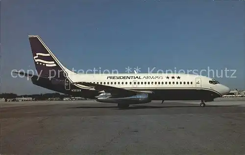 Flugzeuge Zivil Presidential Airways Boeing 737 230C  Kat. Airplanes Avions