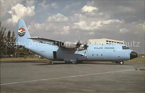 Flugzeuge Zivil St. Lucia Airways Lockheed L 382F Hercules J6 SL0 c n 4129 Kat. Airplanes Avions