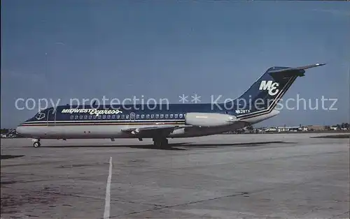 Flugzeuge Zivil Midwest Express McDonnell Douglas DC 9 14  Kat. Airplanes Avions