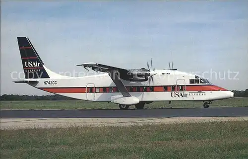Flugzeuge Zivil USAir Express Shorts 360 300 N742CC Kat. Airplanes Avions