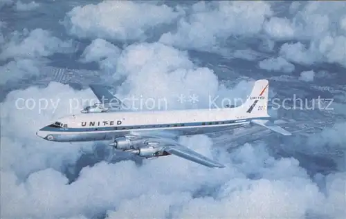 Flugzeuge Zivil United Air Lines Douglas DC 7 Coach Mainliner N6352C  Kat. Airplanes Avions