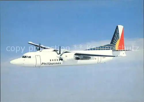 Flugzeuge Zivil Philippine Air Lines Fokker 50 PH PRA  Kat. Airplanes Avions