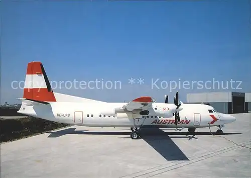 Flugzeuge Zivil Austrian Air Services Fokker 50 OE LFB  Kat. Airplanes Avions