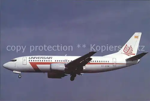 Flugzeuge Zivil Universair Boeing 737 3Q8 EC EDM c n 23388 1187 Kat. Airplanes Avions