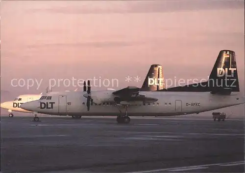 Flugzeuge Zivil DLT Fokker 50 Kat. Airplanes Avions