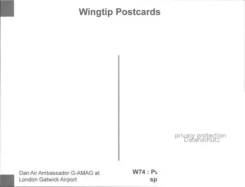 Flugzeuge Zivil Dan Air Ambassador G AMAG  Kat. Airplanes Avions