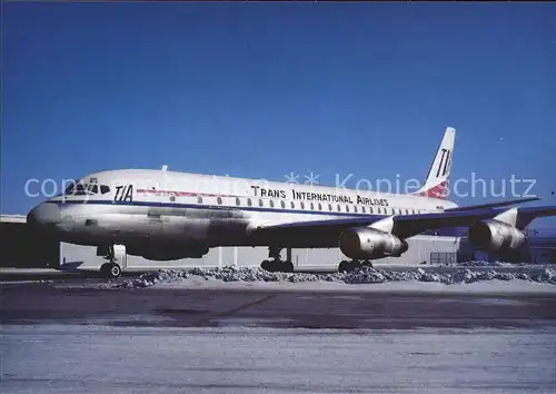 Flugzeuge Zivil TIA Trans International Airlines McDDouglas DC 8 54F N8008F  Kat. Airplanes Avions