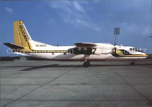 Flugzeuge Zivil Sudan Airways Antonov AN 24B EK 49275 Kat. Airplanes Avions
