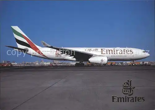 Flugzeuge Zivil Emirates Airlines Airbus A330 200 A6 EAN  Kat. Airplanes Avions
