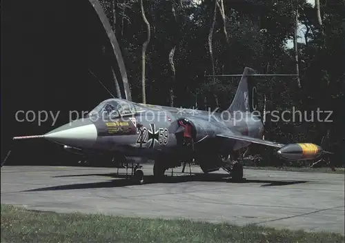 Flugzeuge Militaria Luftwaffe F 104G Starfighter 22+59 JBG31 Kat. Airplanes Avions