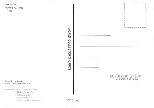 Flugzeuge Zivil Icelandair Boeing 727 108C TF FIE  Kat. Airplanes Avions