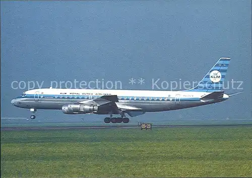 Flugzeuge Zivil KLM Royal Dutch Airlines Douglas DC 8 53 PH DCR Kat. Airplanes Avions