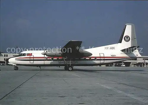 Flugzeuge Zivil Burma Airways XY AEN  Fokker F 27 600 C N 10476 Kat. Airplanes Avions