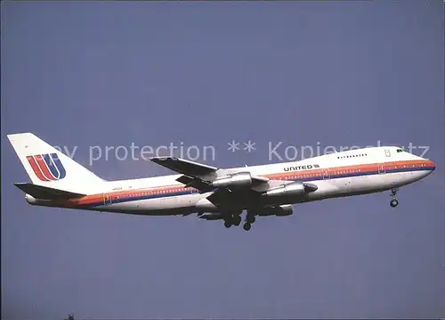 Flugzeuge Zivil United Airlines Boeing 747 222B N152UA C N 23737 Kat. Airplanes Avions