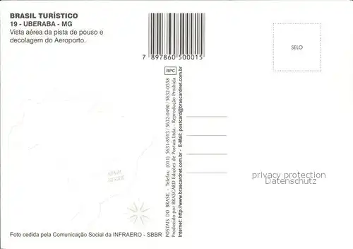 Flughafen Airport Aeroporto Uberaba Vista aerea da pista  Kat. Flug