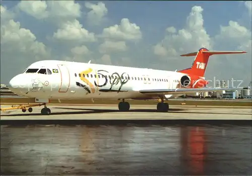 Flugzeuge Zivil TAM Fokker F 28 0100 11305 PT MRH  Kat. Airplanes Avions