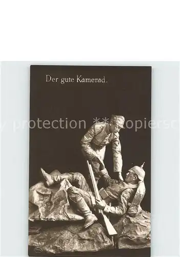 Verlag Amag Nr. 746 5 Der gute Kamerad Soldaten WK1  Kat. Albrecht & Meister AG