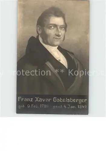 Gabelsberger Franz Xaver  Kat. Persoenlichkeiten