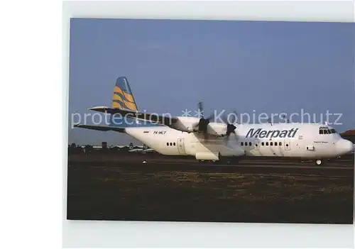 Flugzeuge Zivil Merpati Indonesia Lockheed L 382 G Herc. PK MLT c n 57C 4923 Kat. Airplanes Avions
