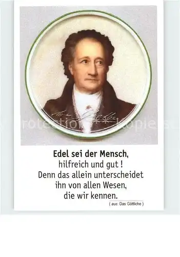 Goethe Johann Wolfgang von Gedicht Kat. Dichter