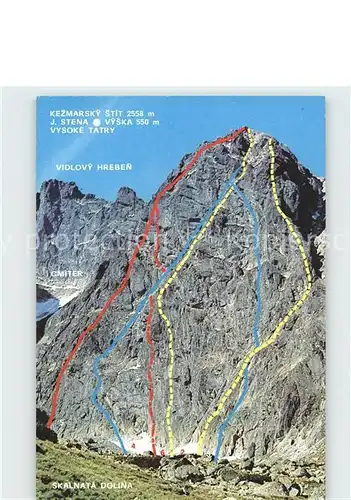 Bergsteigen Klettern Skalnata Dolina Kezmarsky Stiti Vyska Vysoke Tatry Kat. Bergsteigen