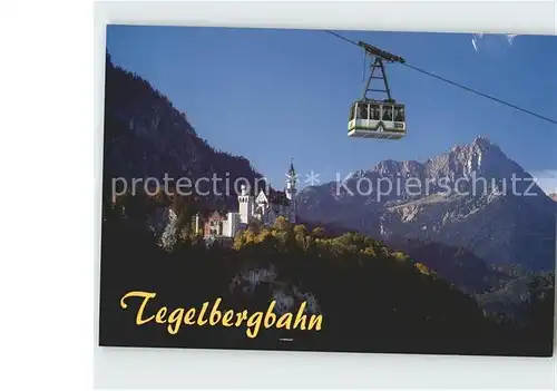 Seilbahn Tegelberg Schwangau Schloss Neuschwanstein  Kat. Bahnen