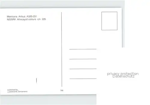 Flugzeuge Zivil Mexicana Airbus A320 231 N225RX c n 225 Kat. Airplanes Avions