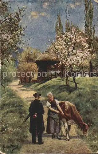 Hoffmann Heinrich Im Mai Prechttal  Kat. Kuenstlerkarte
