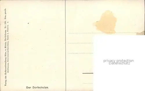 Hoffmann Heinrich Der Dorfschulze Kat. Kuenstlerkarte