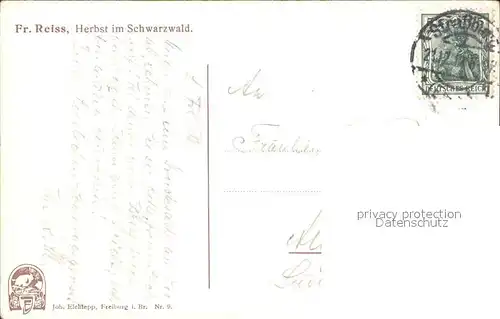 Reiss Fritz Herbst im Schwarzwald  Kat. Schwarzwaldkuenstler