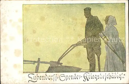 Militaria Ludendorff Spendenkarte Kriegsbeschaedigte  Kat. Militaria