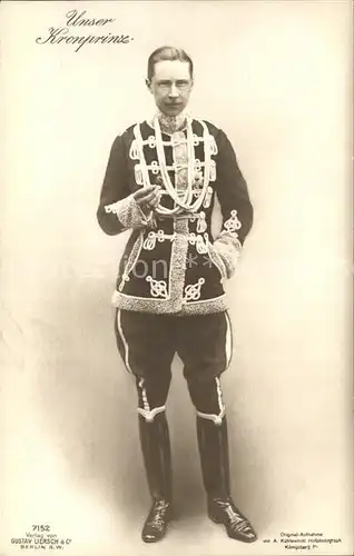Adel Preussen Kronprinz Wilhelm  Kat. Koenigshaeuser